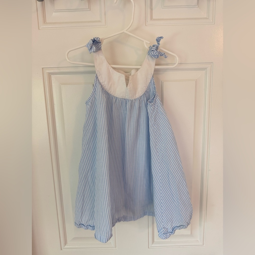 Janie and Jack Blue and White Striped Dress